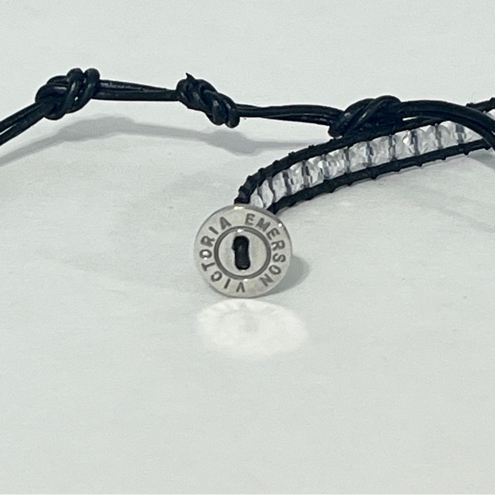 Victoria Emerson Black and Crystal Wrap Bracelet - Picture 4 of 4